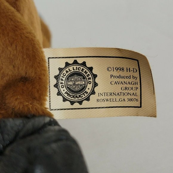 Harley Davidson Teddy Bear Vintage 1998 Tiny Plush Biker 5.5" - Picture 8 of 11